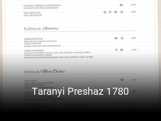 Taranyi Preshaz 1780