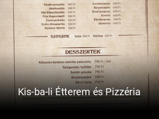 Kis-ba-li Étterem és Pizzéria