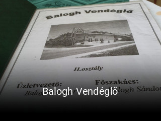 Balogh Vendéglő