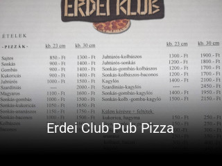 Erdei Club Pub Pizza