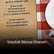 Vosztok Menue Etterem