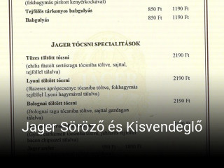 Jager Söröző és Kisvendéglő